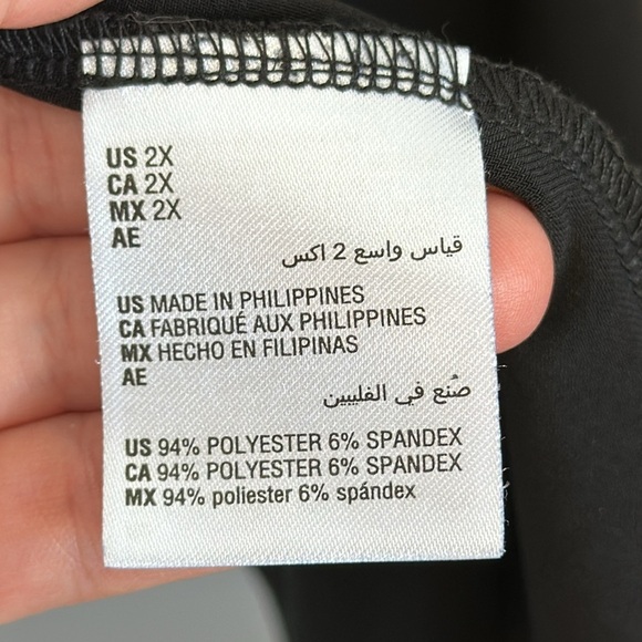 ALFANI Women's Black 3/4 Sleeve Mini Dress Size 2X - Picture 6 of 7